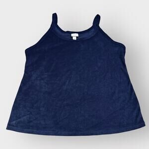 NEW Ava & Viv navy blue terry cloth tank